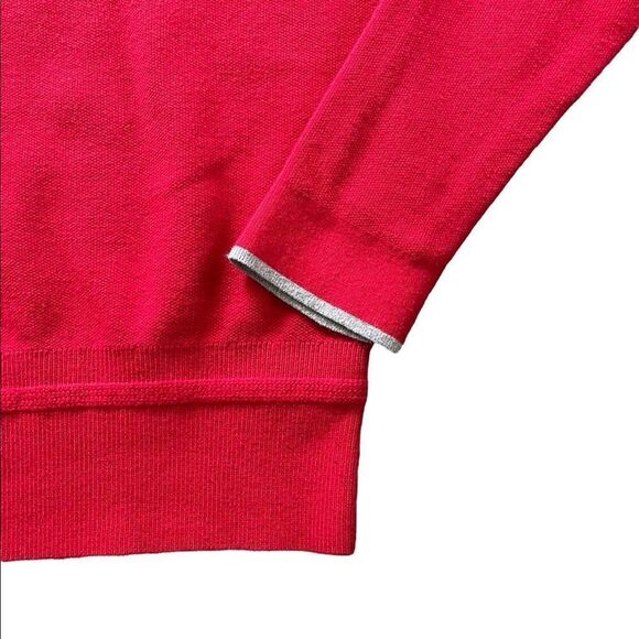 ATHLETA Cotton Tipped Red Crewneck Sweater Size Small - Picture 5 of 6